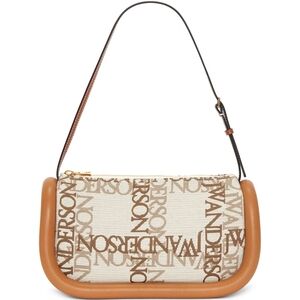 NWT JW ANDERSON The Bumper 15 Pecan Jacquard Monogram Baguette Shoulder Bag